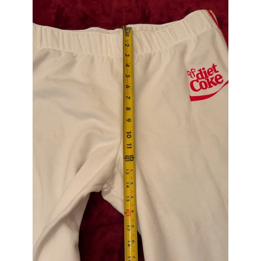 Diet Coke White Wide Leg Lounge Sweatpants XXL Red Side Stripe NWT Coca-Cola